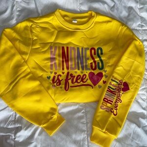 Yellow 'Kindness is Free' Sweatshirt